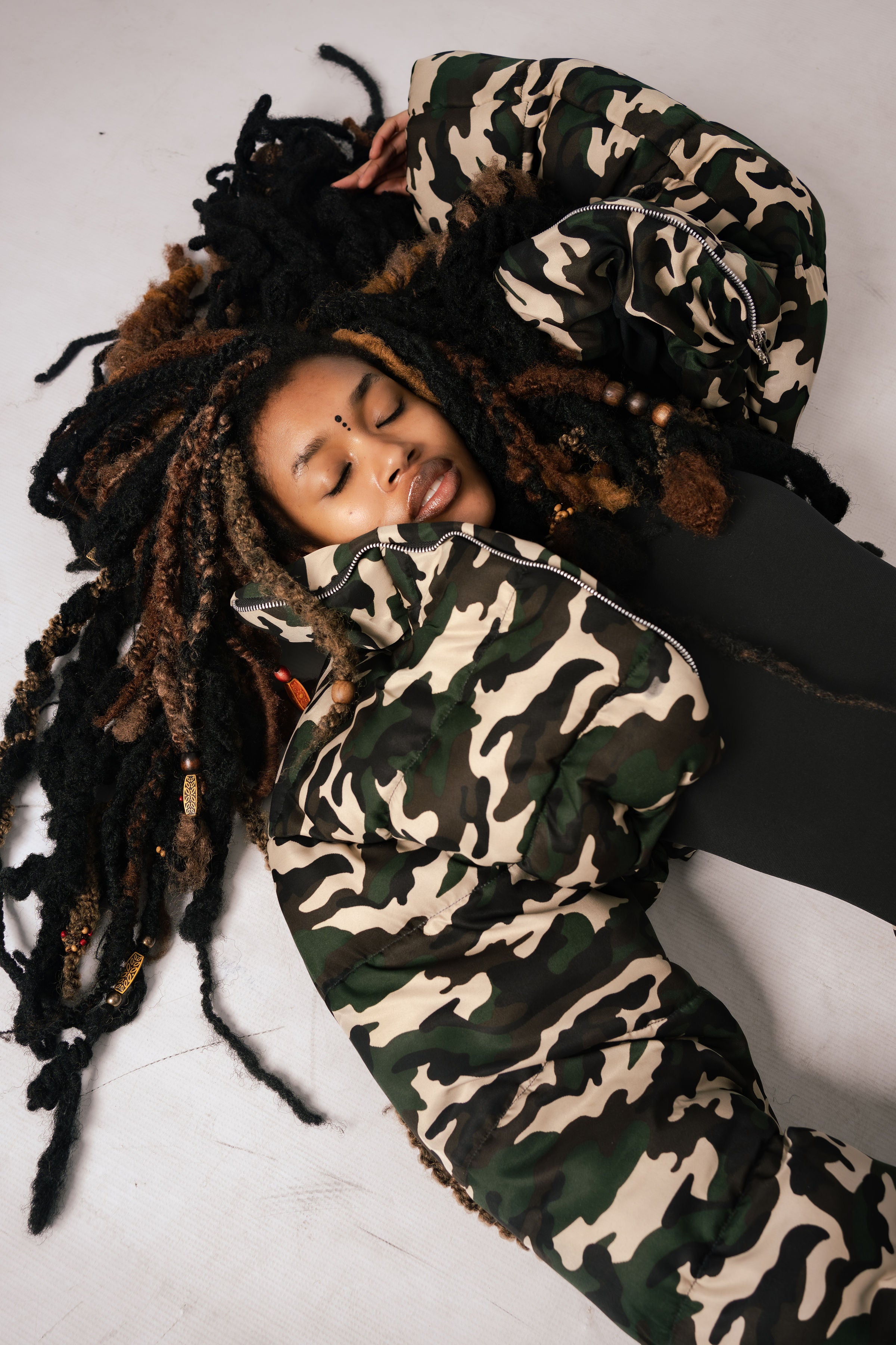 Cropped puff jacket